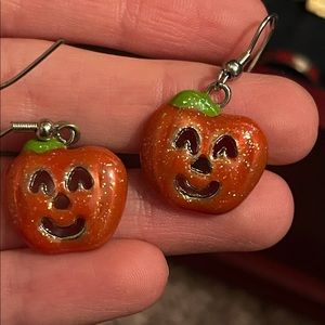 Silver Pumpkin Earrings